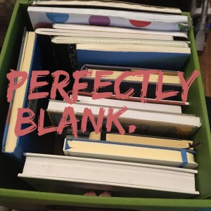 This is not even half of the blank journals and fancy notebooks in my office alone.  And that's not even counting the books with one or two pages written on.
